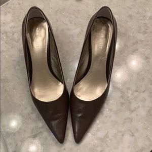 Classic Brown Point Toe Pumps by Nine West